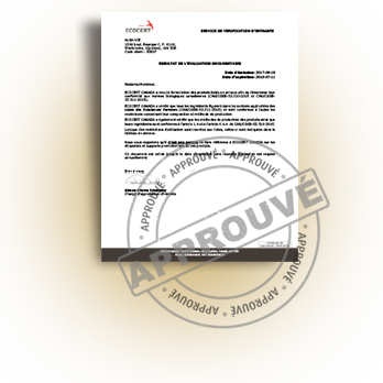 Lettre d'approbation Ecocert - Alga-Vie Produits biologique pour animaux de ferme